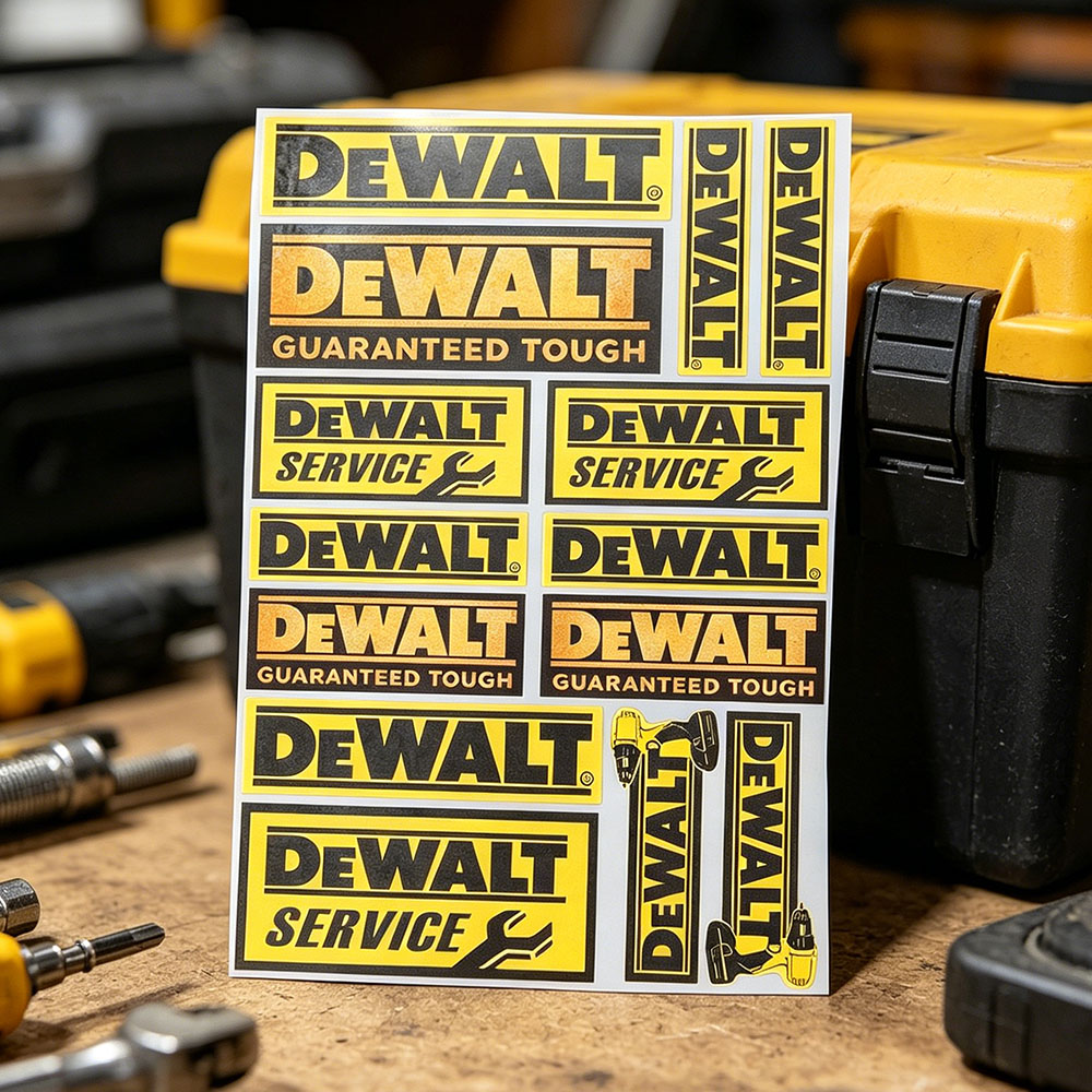 Workshop Tools Logo - DeWalt Logo Vinyl Reflektierende Aufkleber Wasserdichte