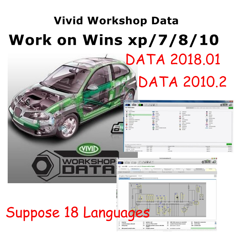 2018 oder 2010 Automotive Vivi – Workshop Tools Diagram Bewertung und Preis